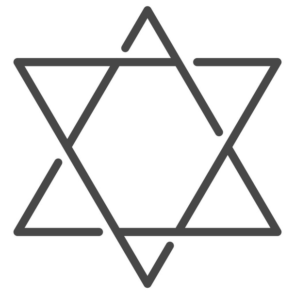 judaïsme juif icône du judaïsme dans le style contour - Vecteur, image