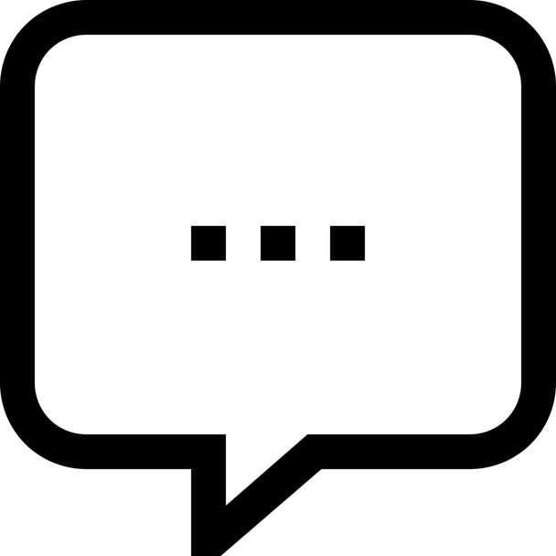 burbuja de chat icono de diálogo en el estilo de esquema - Vector, imagen