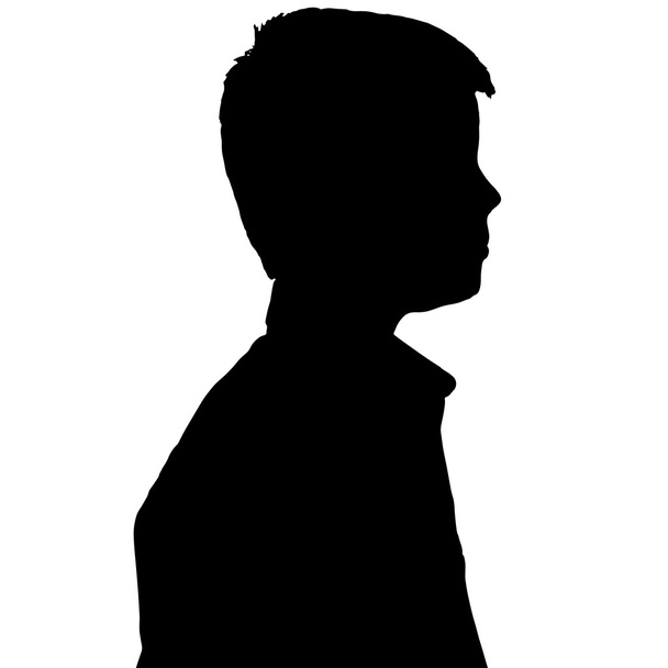 Vector silhouette of boy.  - Vector, Image