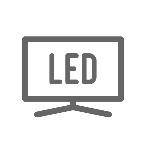 світлодіодний іконка розумного телебачення в стилі контур
 - Вектор, зображення