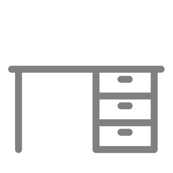 iroda fiók bútor ikon bútor & lakás dekoráció kategóriában - Vektor, kép