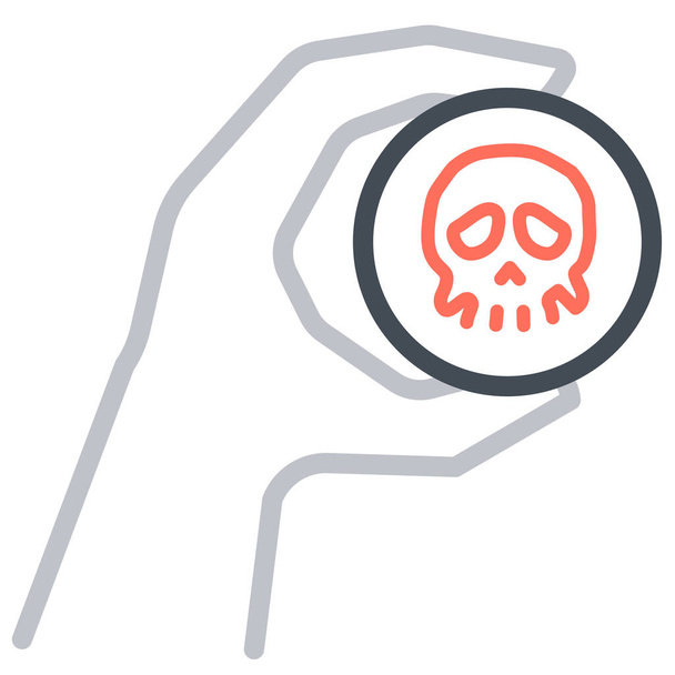 icono de la plaga biológica de riesgo biológico en el estilo de esquema - Vector, imagen