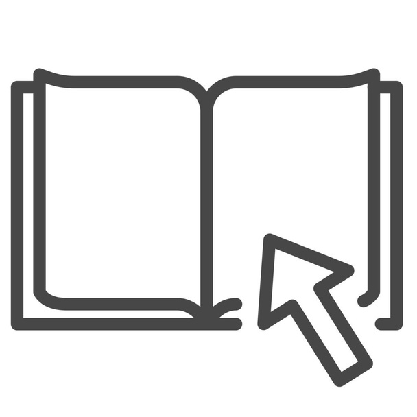 book ebook education icon in Outline style - Wektor, obraz