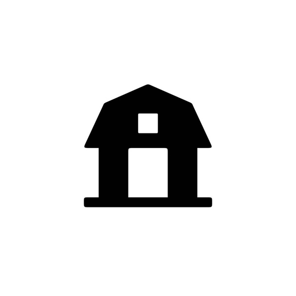bâtiment icône de la ferme dans le style solide - Vecteur, image