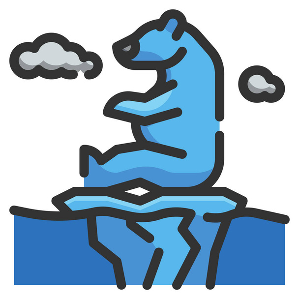 bear frosty iceberg icon in Nature, outdoors & adventure category - Vector, Image