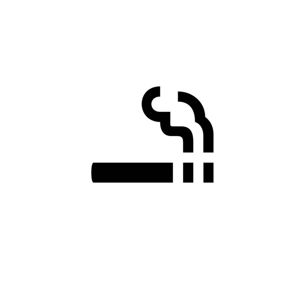 удобства для курящих значок путешествия в твердом стиле - Вектор,изображение