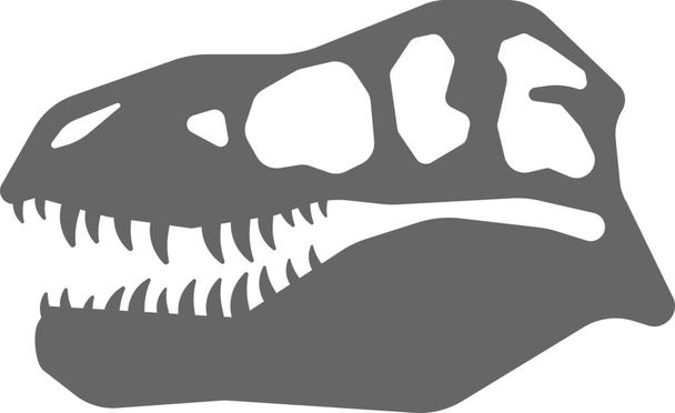 luun dinosaurus fossiilinen ikoni kiinteään tyyliin - Vektori, kuva