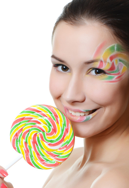 Girl with candy - Фото, зображення