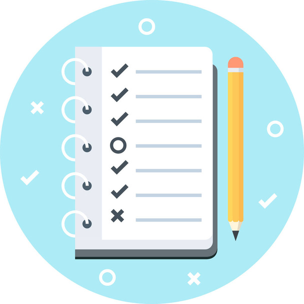 check list confirm note icon in Flat style - Vector, Image