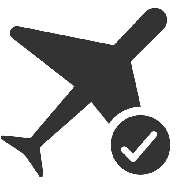 approve booked check icon in Solid style - Vector, Image