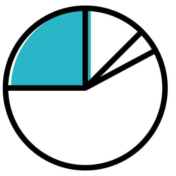 значок круга данных диаграммы в стиле заполненного контура - Вектор,изображение
