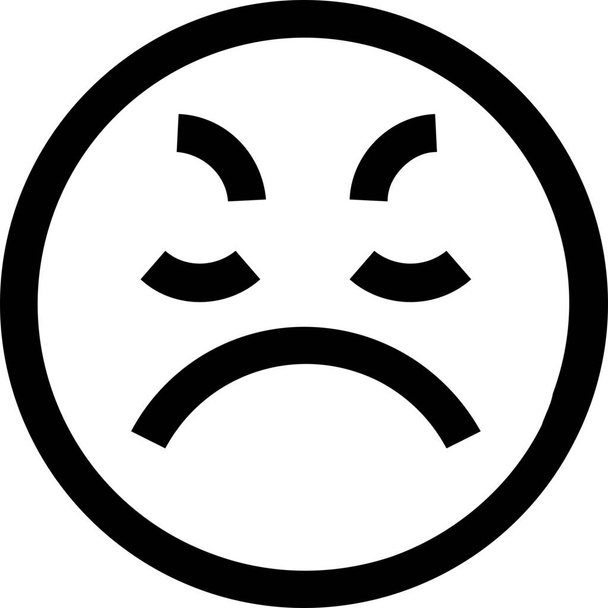 angry avatar chat icon in Outline style - Vector, Image
