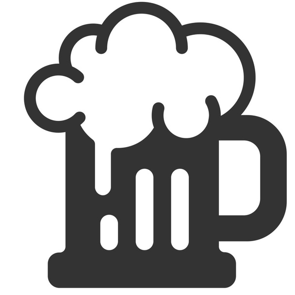 birra birra stein bevanda icona in stile solido - Vettoriali, immagini