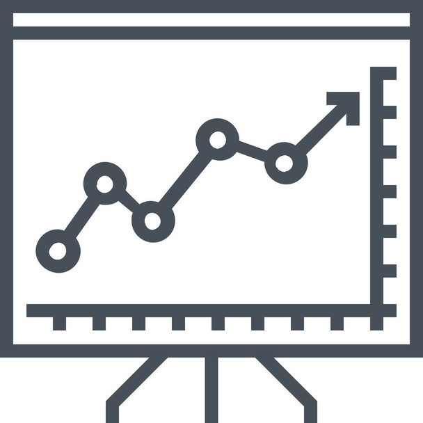 business icon πίνακα analytics σε στυλ περίγραμμα - Διάνυσμα, εικόνα