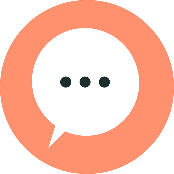 baloon chat message icon in Flat style - Vector, Image