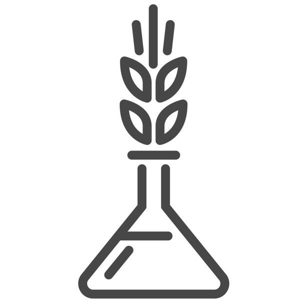 barley biotechnology experimental icon in Outline style - Vector, Image
