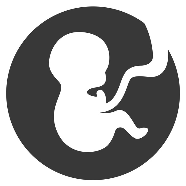 baby embryo pregnancy icon in Solid style - Vektori, kuva