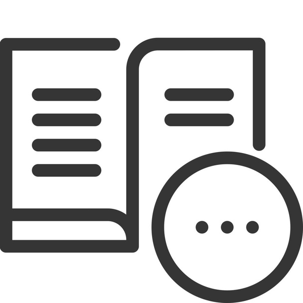 book ellipsis library icon in Outline style - Vector, Image