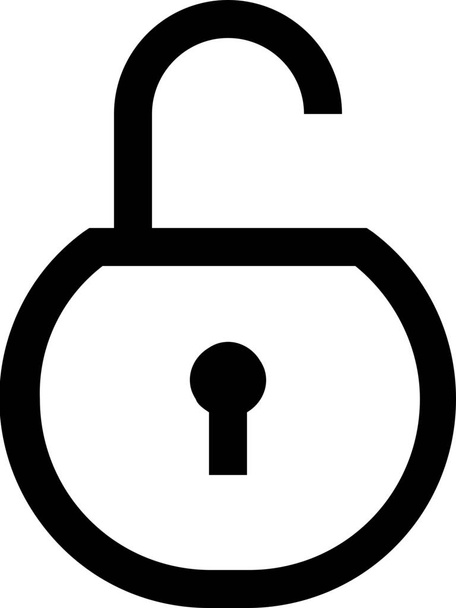 κλειδαριά κλειδωμένο εικονίδιο λουκέτο σε στυλ περίγραμμα - Διάνυσμα, εικόνα