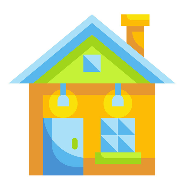 buildings estate home icon - Vector, afbeelding