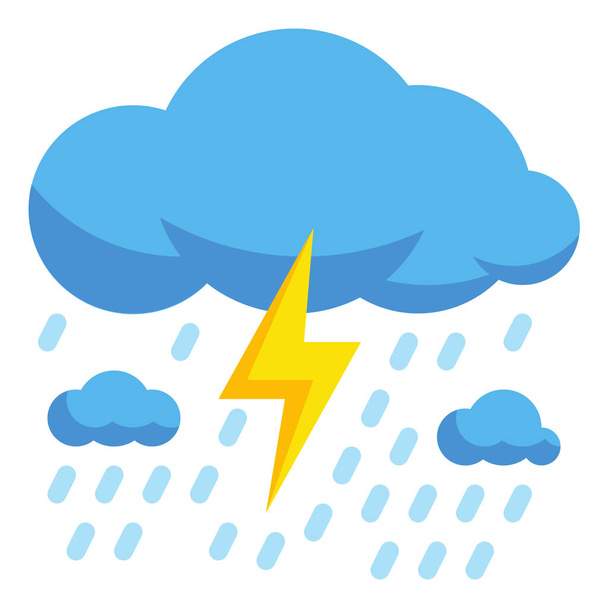 икона климатических дождей в категории Осень - Вектор,изображение