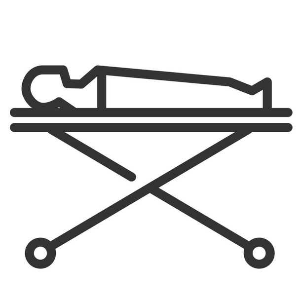 ikona awaryjny er śpiączka w stylu zarysu - Wektor, obraz
