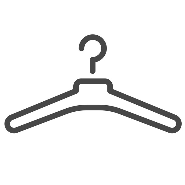 значок вішалки для одягу в стилі контур
 - Вектор, зображення