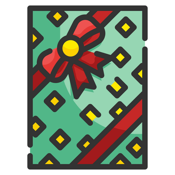 gift box present icon - Вектор,изображение