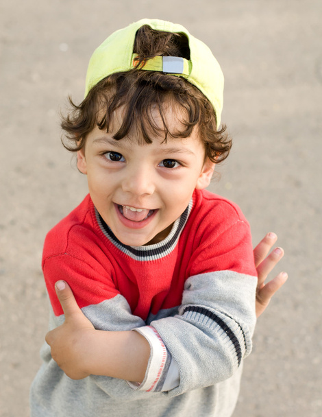 The little funny boy closeup portrait in good mood - Φωτογραφία, εικόνα
