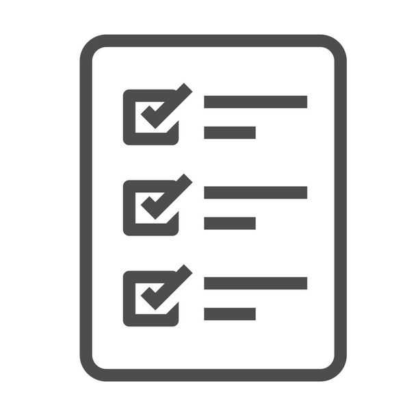Checkliste Gefertigte Liste im Outline-Stil - Vektor, Bild