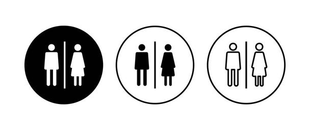 Set de iconos de baño. baño icono vector. señal del baño. wc, inodoro - Vector, imagen