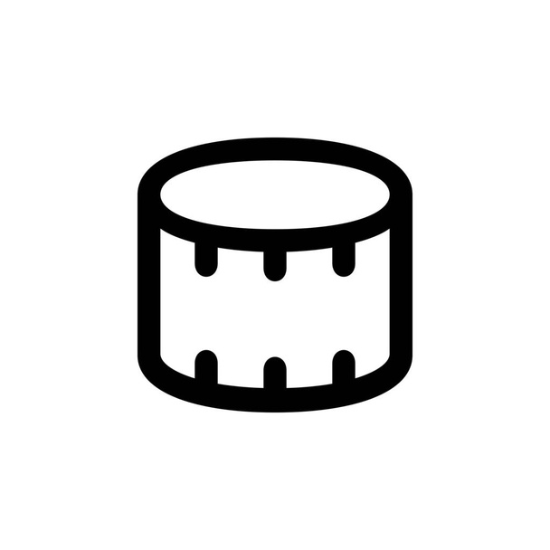 ソリッドスタイルのトムビートドラムアイコン - ベクター画像