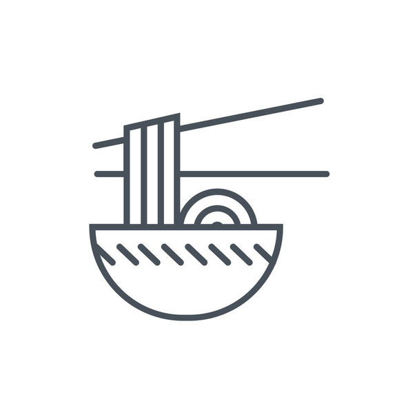 bowl chinese chinese food icon in Outline style - Vector, Image