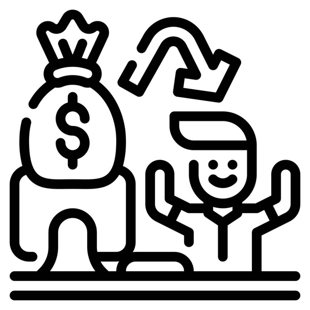 dinero en efectivo compensación icono de dinero - Vector, Imagen