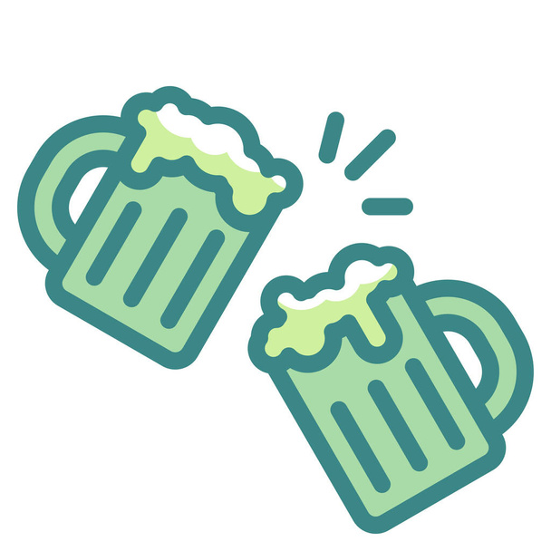 alcohol cerveza bebida icono - Vector, Imagen