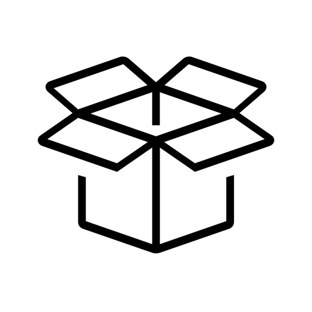 üres doboz kereskedelmi ikon körvonalazott stílusban - Vektor, kép