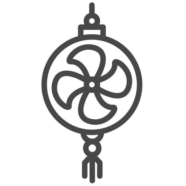 amulett varázsa che kung ikon körvonalazott stílusban - Vektor, kép
