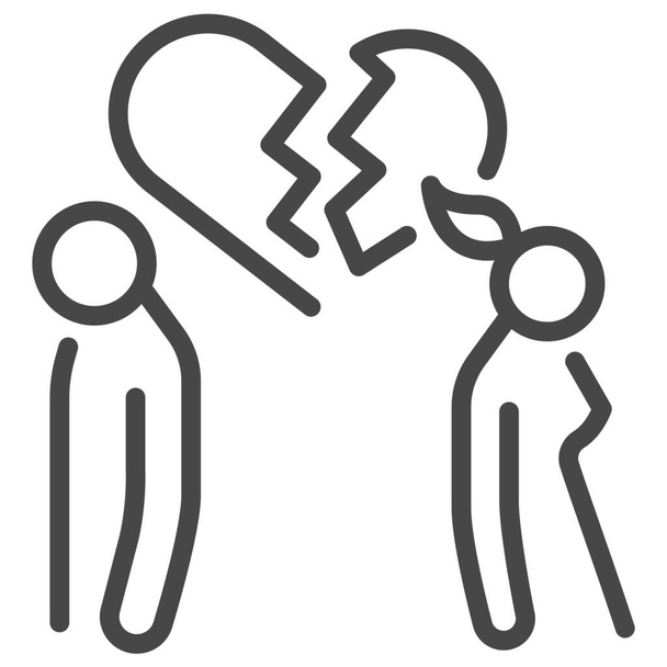 affairs unfaithful infidelity icon in Outline style - Vector, Image