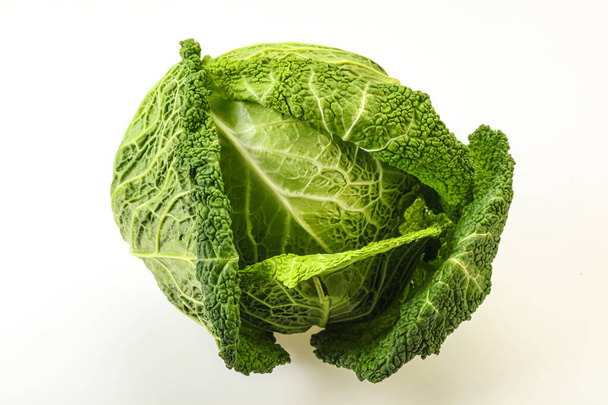Organic Savoy Cabbage dietary for cooking - Φωτογραφία, εικόνα