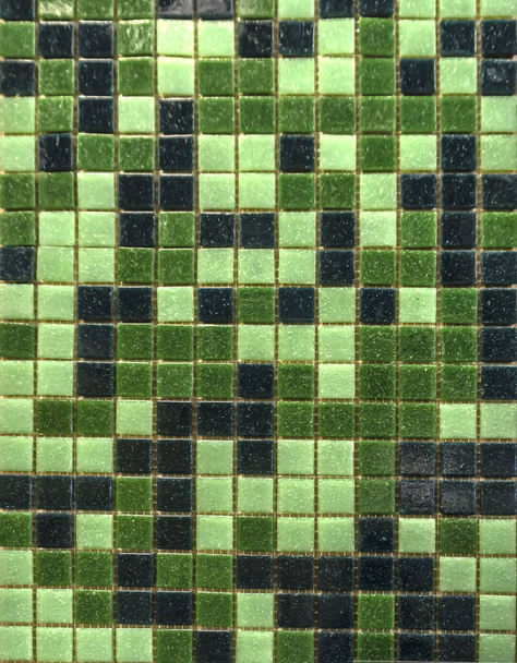Background, Texture Ceramic Tile Mosaic, Color green - Photo, Image