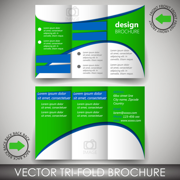 tri-fold zakelijke winkel brochure - Vector, afbeelding