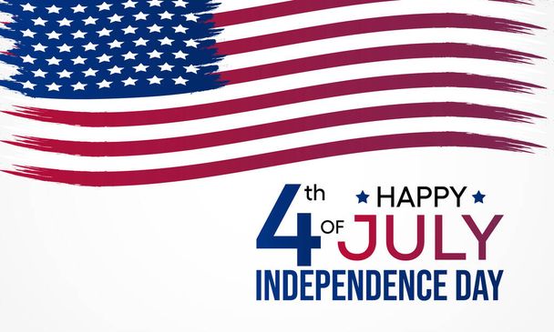 Il 4 luglio è una festa federale negli Stati Uniti che commemora la Dichiarazione di Indipendenza degli Stati Uniti. Illustrazione vettoriale. - Vettoriali, immagini