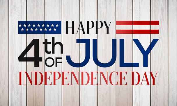 4 juli is een federale feestdag in de Verenigde Staten ter herdenking van de Onafhankelijkheidsverklaring van de Verenigde Staten. Vectorillustratie. - Vector, afbeelding