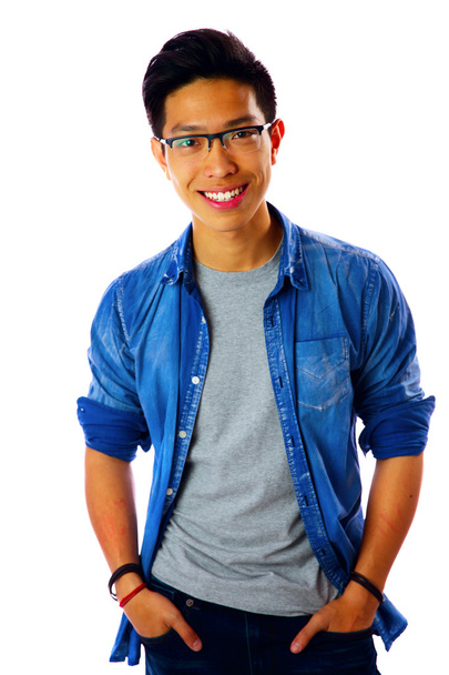 Young handsome asian man in glasses - Foto, imagen