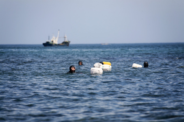 Female divers at Jeju Island - Fotoğraf, Görsel