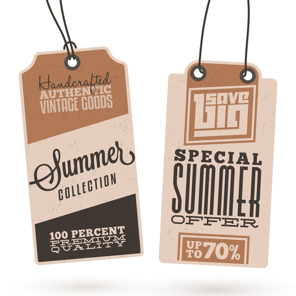 Summer Sales Hang Tags - Vector, Image