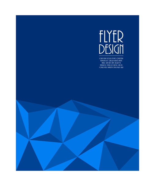 Business-Flyer mit modernem Dreieck-Design - Vektor, Bild