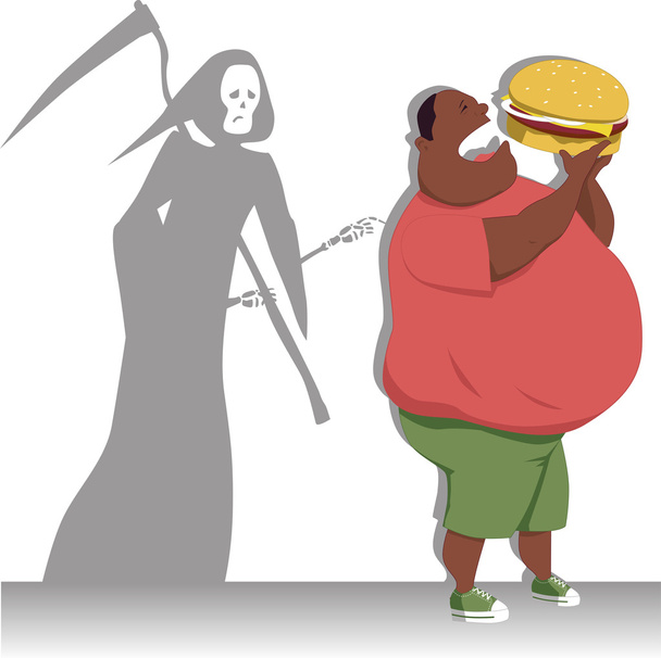 Pericolo di mangiare troppo
 - Vettoriali, immagini