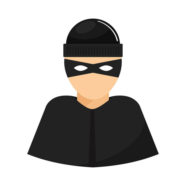 thief bandit character - Vector, Image