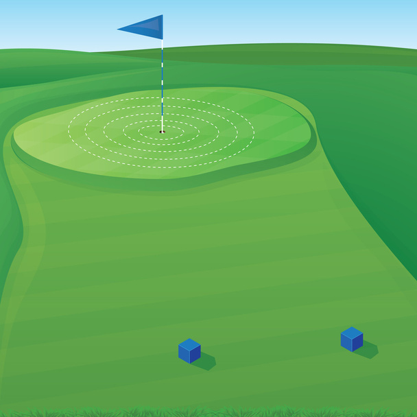 Illustrazione dell'obiettivo di golf
 - Vettoriali, immagini